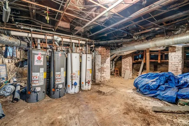 a view of water heater room