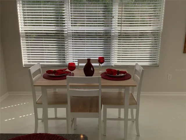 a table with a window