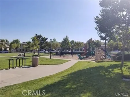a view of a golf course with a play ground