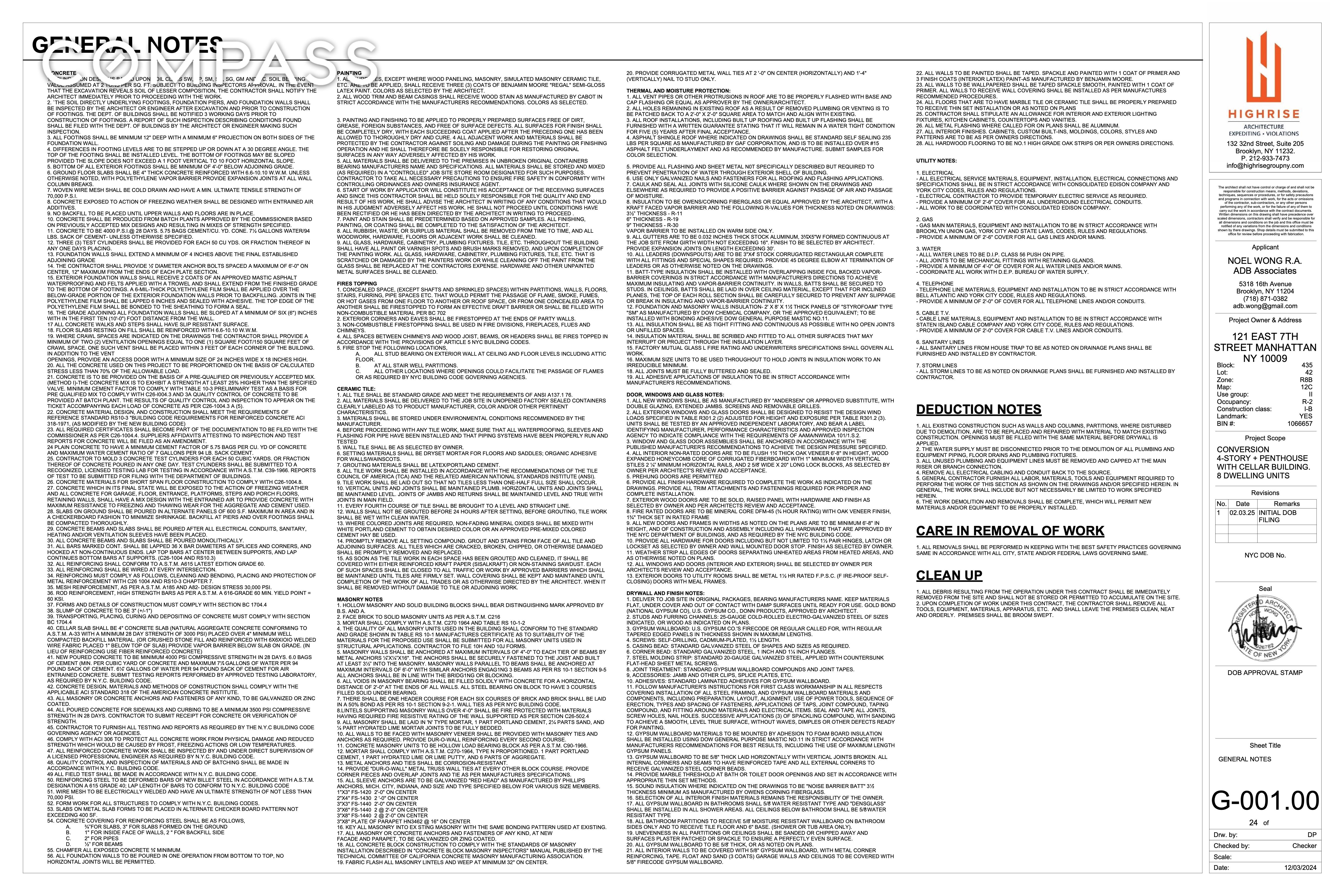 121 East 7th Street E. Greenwich Village New York NY 10009