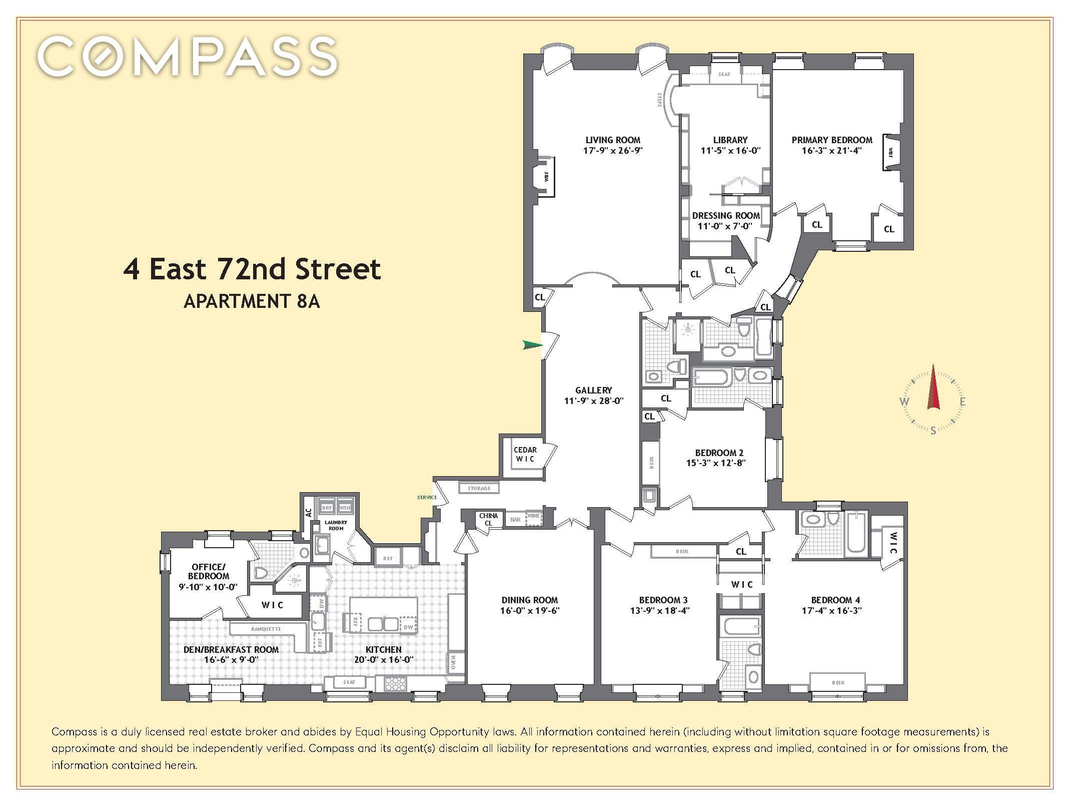 4 East 72nd Street 8-A Upper East Side New York NY 10021
