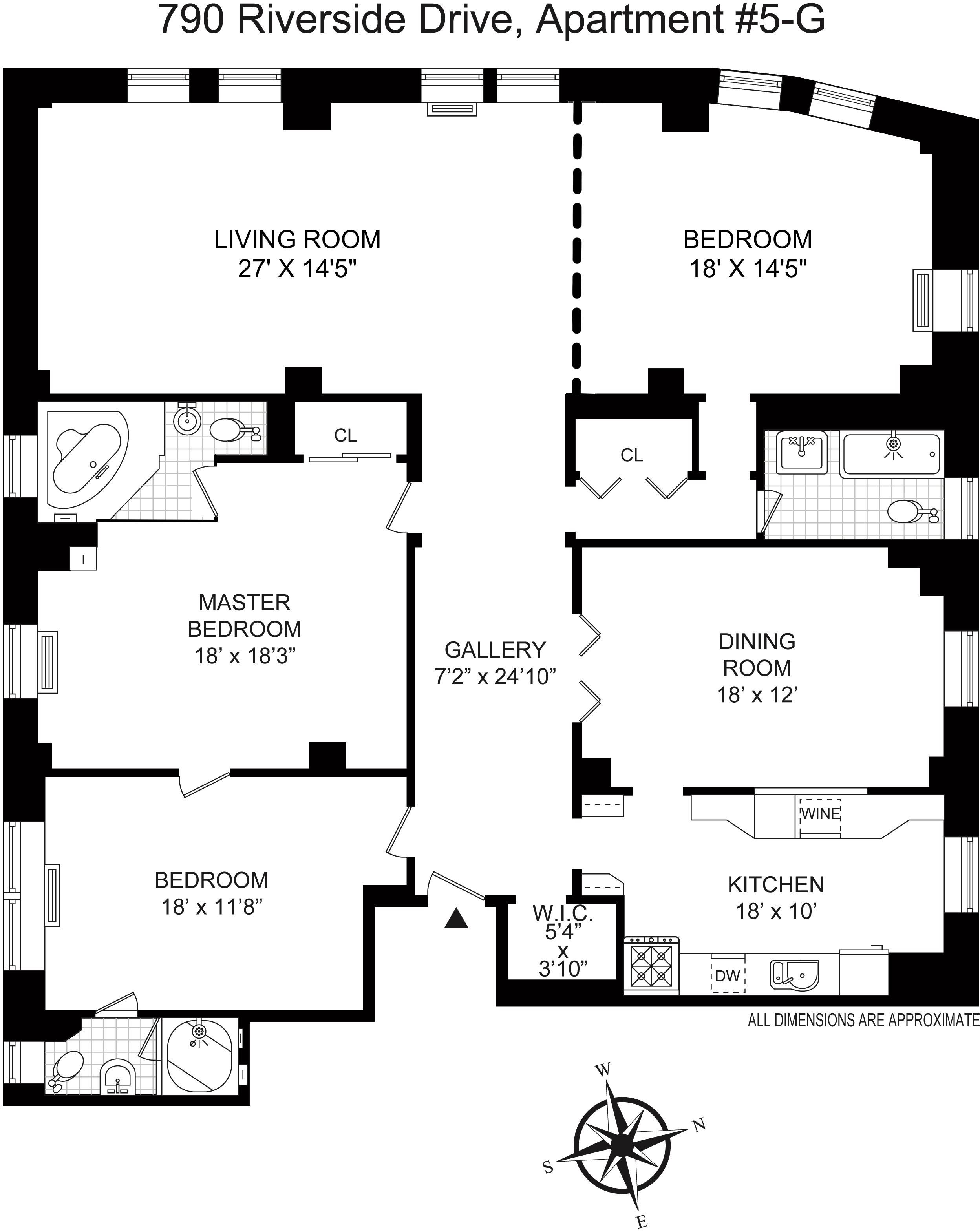 790 Riverside Drive, Unit 5G Manhattan, NY 10032 - Photo 10 of 11 FloorPlan