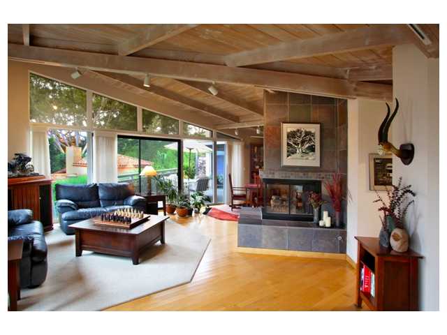 336 Pine Needles Drive Del Mar, CA 92014 - Photo 7 of 17 High ceilings and walls of glass bring create serene and airy space.