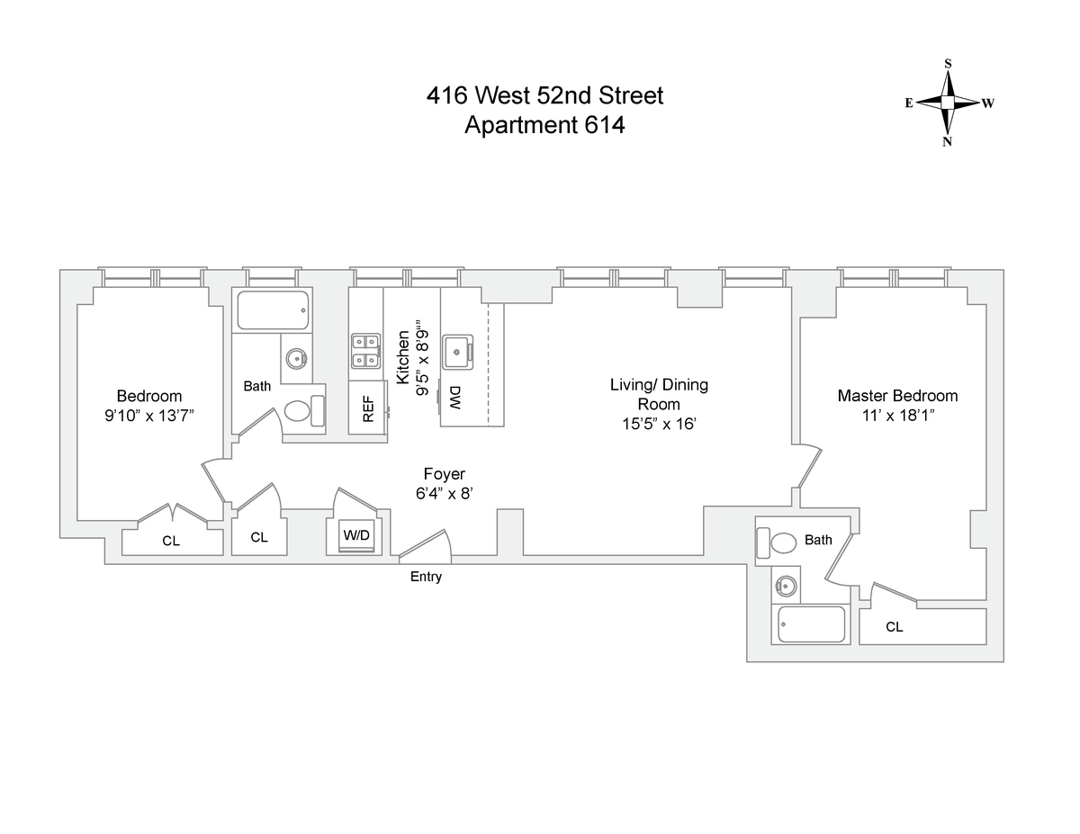 416 West 52nd Street, Unit 614 Manhattan, NY 10019 - Photo 8 of 8