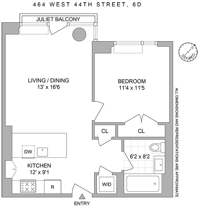 464 West 44th Street, Unit 6D Manhattan, NY 10036 - Photo 4 of 4