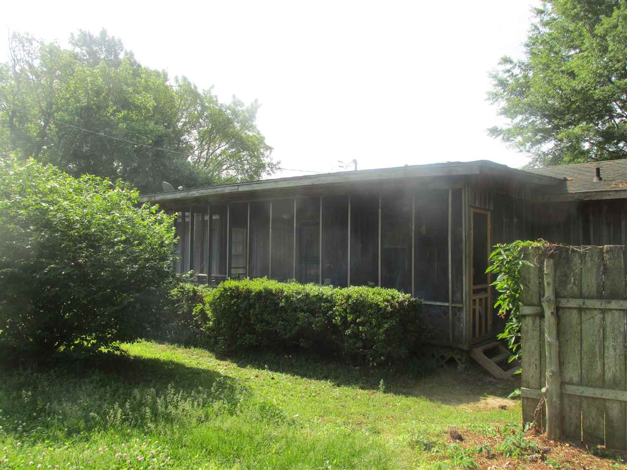 View of the screened-in back porch.