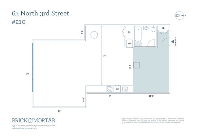 $4,200 | 63 North 3rd Street, Unit 214 | Williamsburg