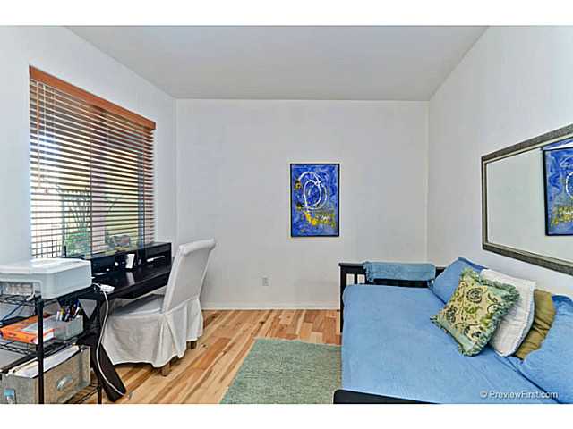 366 Forward Street, Unit E La Jolla, CA 92037 - Photo 15 of 23 Third Bedroom/Office/Den with wood shutters