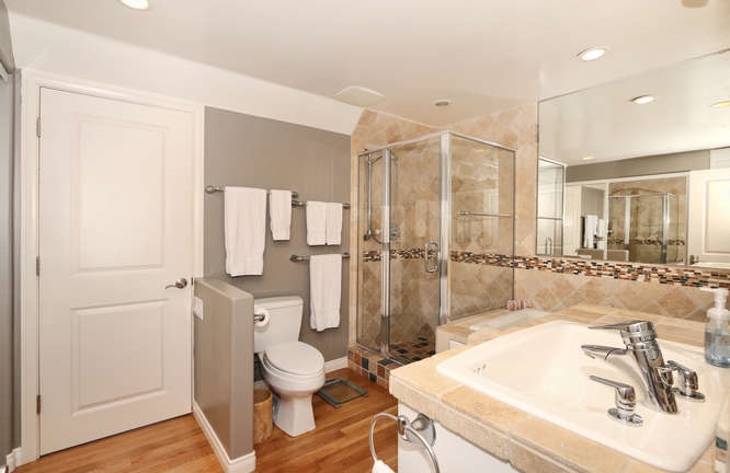 1846 Haymarket Road Encinitas, CA 92024 - Photo 13 of 25 Remodeled master bathroom with spa tub and separate shower.