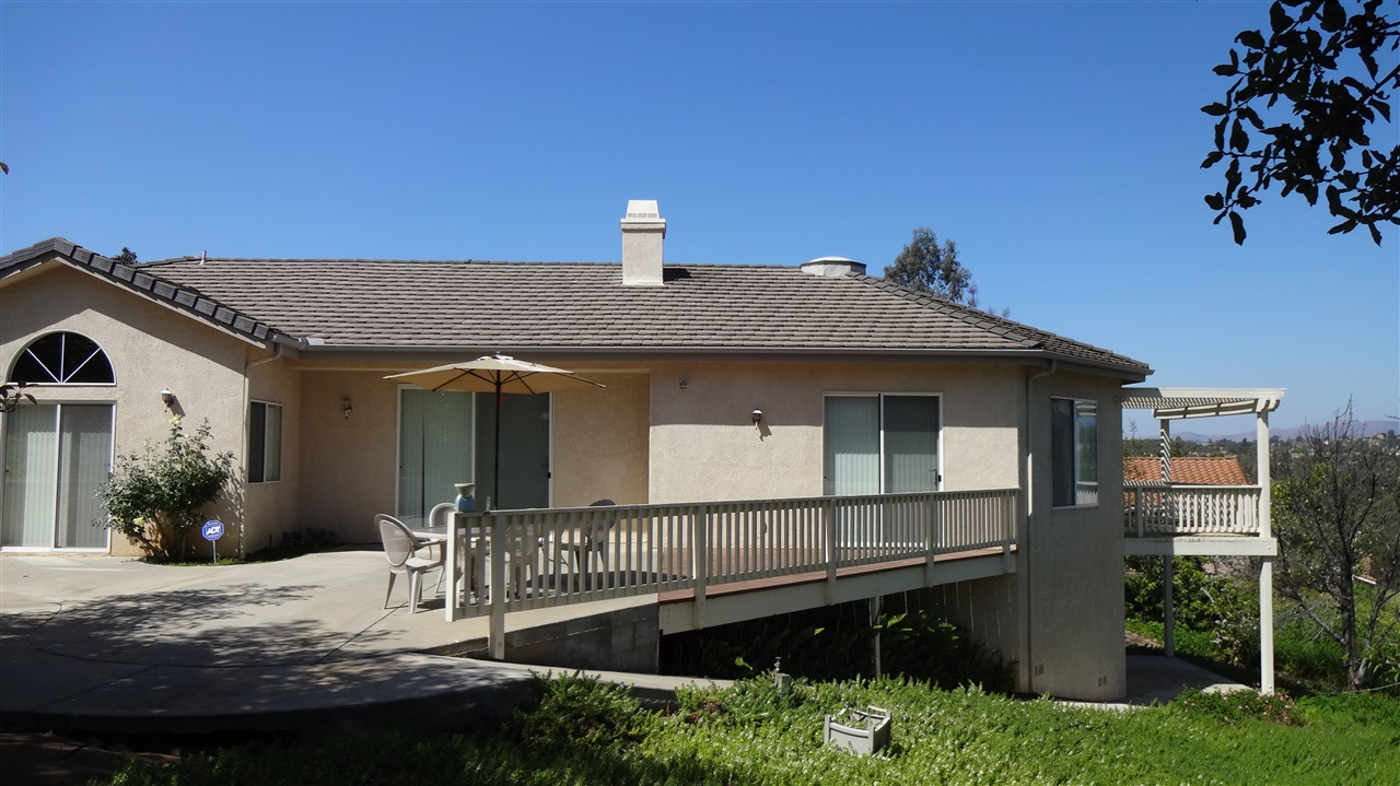2212 Crest Hill Lane Fallbrook, CA 92028 - Photo 1 of 14 Rear patio receives early sun and is a great place to have morning coffee.