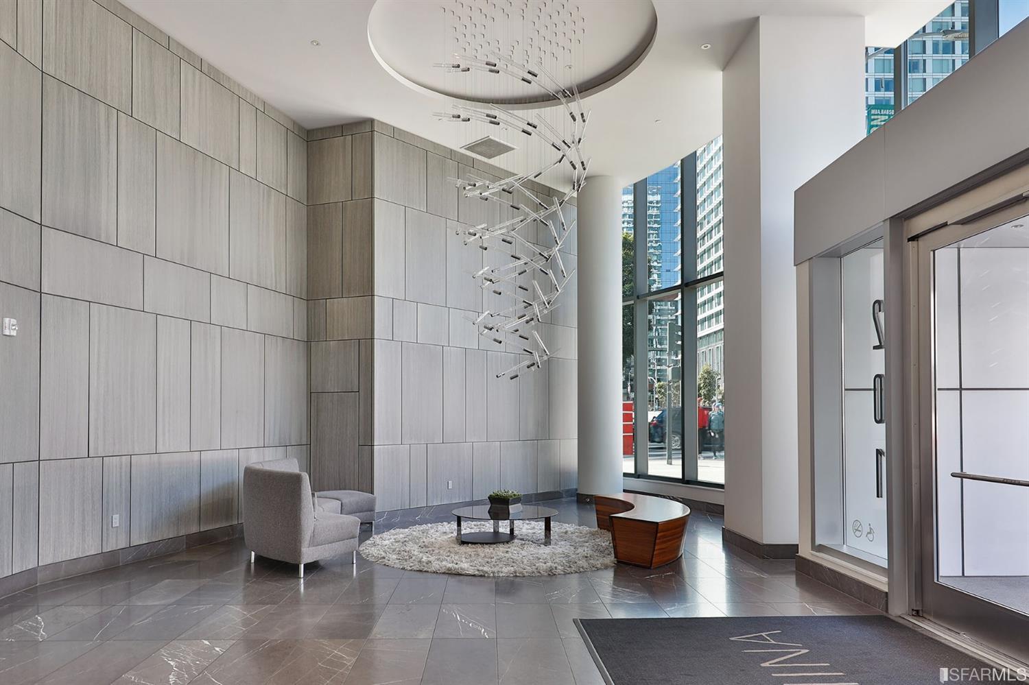 201 Folsom Street, Unit 10G San Francisco, CA 94105 - Photo 24 of 31 Lumina Lobby at 201 Folsom - stunning!