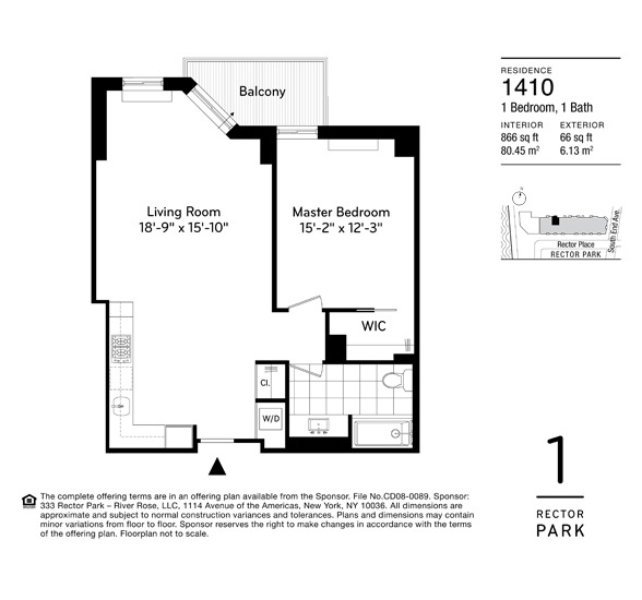 333 Rector Place, Unit 1410 Manhattan, NY 10280 - Photo 6 of 6