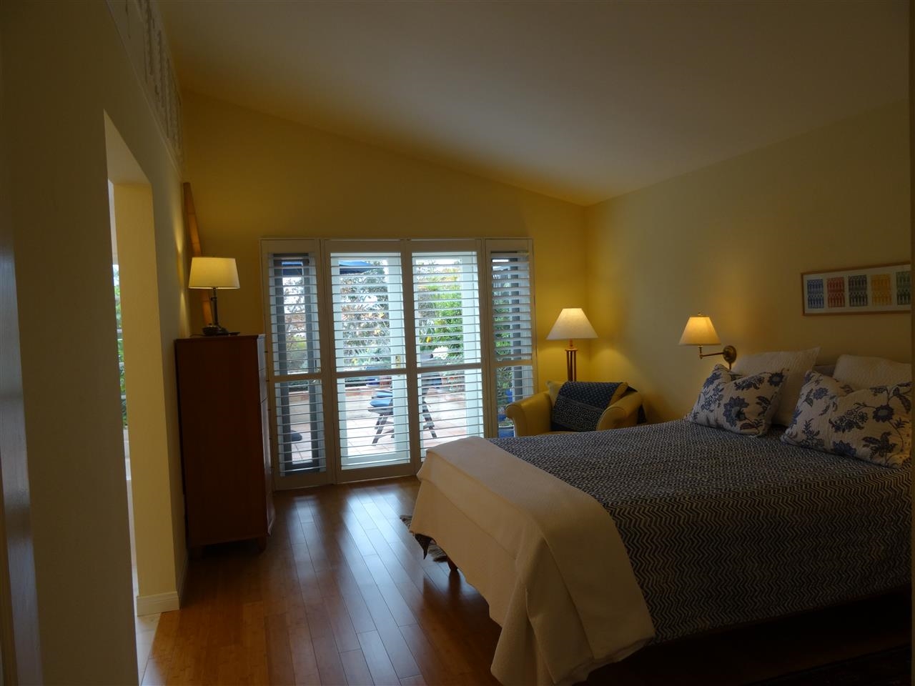 13312 Pantera Road San Diego, CA 92130 - Photo 7 of 25 Master bedroom with vaulted ceiling, French doors to serene patio, walk-in closet.