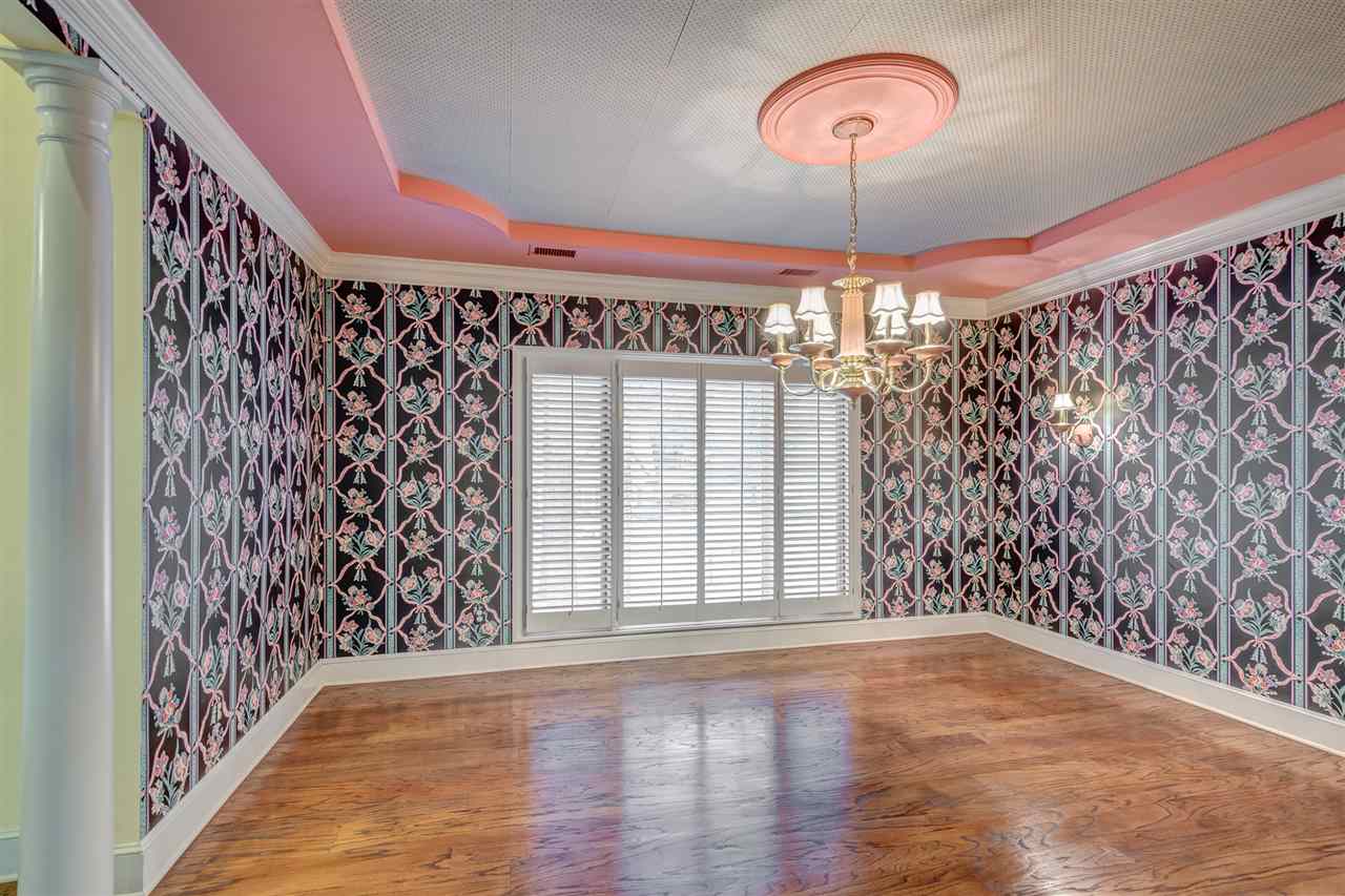 2044 Steeplebrook Drive Memphis, TN 38016 - Photo 5 of 25 Hardwood floors ~ Coiffured ceiling ~ Chandelier ~ Plantation Shutters