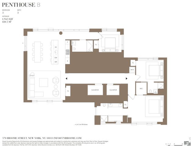 $4,999,900 | 570 Broome Street, Unit PHB | Hudson Square