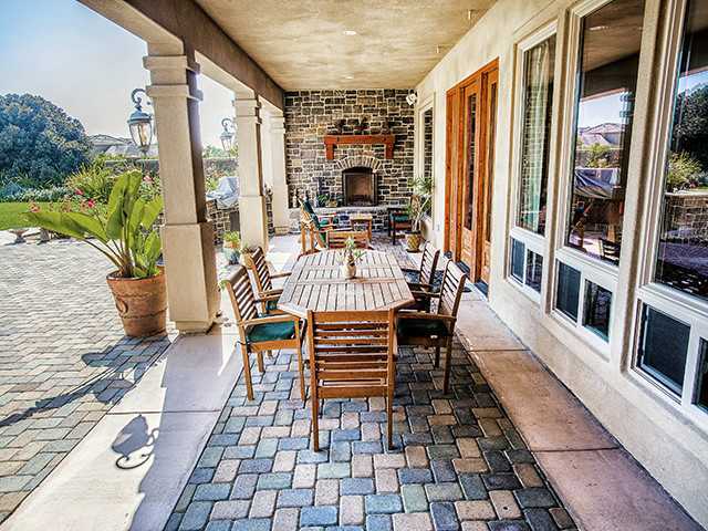 1223 Crestview Drive Cardiff-by-the-Sea, CA 92007 - Photo 18 of 25 Veranda w/ Outdoor Fireplace
