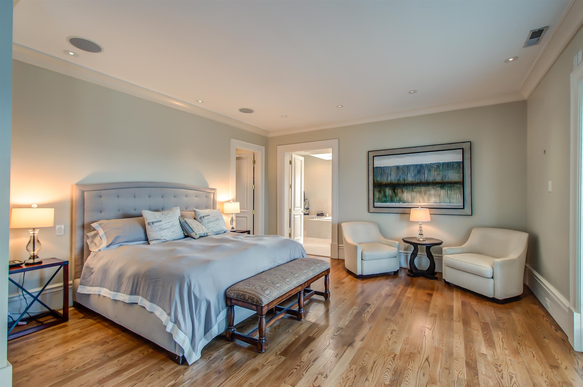 340 Kinnie Road Franklin, TN 37069 - Photo 13 of 28 Another view of the master bedroom suite. Wonderful views of the property from the covered balcony just off the master!