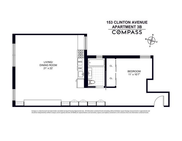 $839,000 | 153 Clinton Avenue, Unit 3B | Clinton Hill
