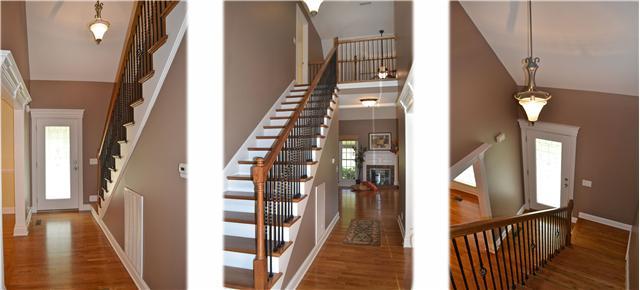 1987 Shell Road Hendersonville, TN 37075 - Photo 1 of 10 Newly refinished hardwood floors greet you as you enter the foyer and expand throughout most of the main level of the home. This wrought iron staircase is one of two staircases in this open and spacious home.
