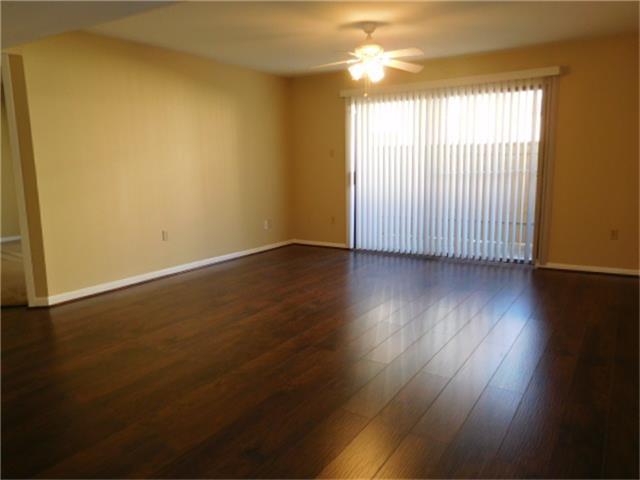 Living area with new laminate floors just installed.