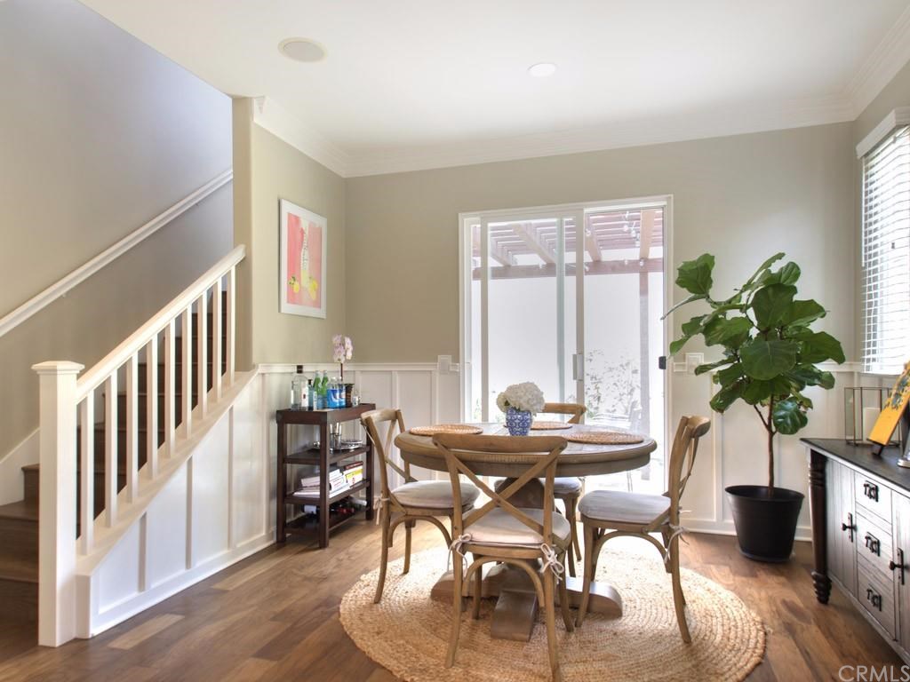 124 White Flower Irvine, CA 92603 - Photo 5 of 26 The Dining Room has sliding doors that open out onto the garden