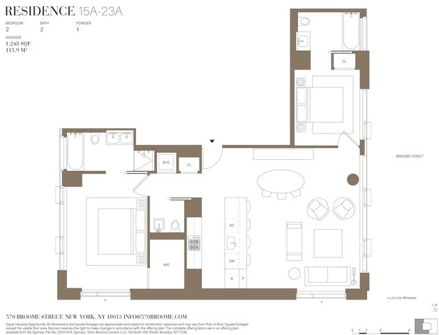 $2,880,000 | 570 Broome Street, Unit 17A | Hudson Square