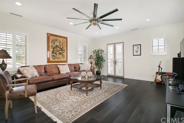 17 Rawhide Irvine, CA 92602 - Photo 17 of 56 Large bonus room with oversized ceiling fan, crown modling, wood shutters.