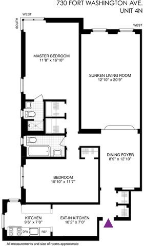 $815,000 | 730 Fort Washington Avenue, Unit 4N | Hudson Heights