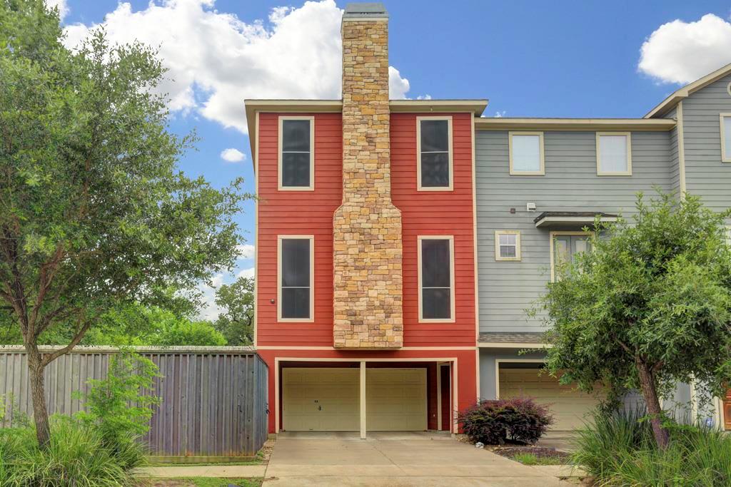 Wonderful Heights 3 story corner townhome w/ enormous outdoor space. Two car garage. Private driveway. One block from  hike/bike trail. Walking distance to popular Heights shopping/dining! Located on a corner w/ lots of trees & side green space.