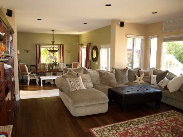 1378 Crest Drive Encinitas, CA 92024 - Photo 3 of 16 Beautiful family room with hand distressed Hickory hardwood floors, great light, and ocean views!