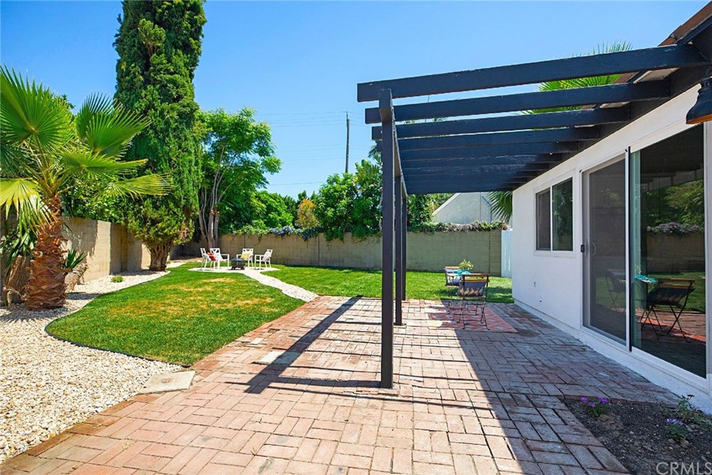 1745 North Bates Circle Anaheim, CA 92806 - Photo 25 of 32 New patio cover surrounded by beautiful landscaping