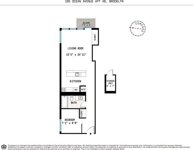 $630,000 | 185 Ocean Avenue, Unit 4B | Prospect Lefferts Gardens