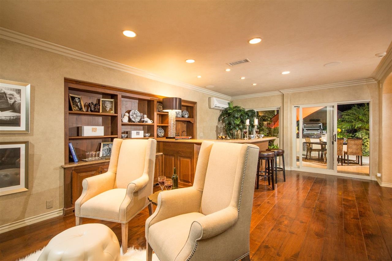 1435 Coast Walk La Jolla, CA 92037 - Photo 18 of 22 Screening/ Entertainment Room with Wet Bar