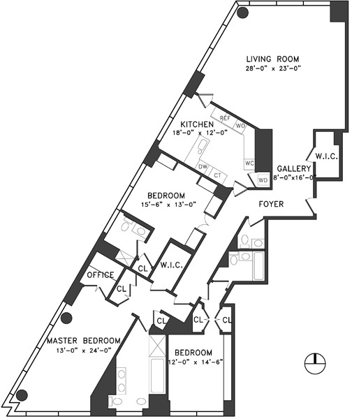 25 Columbus Circle, Unit 64A Manhattan, NY 10019 - Photo 13 of 13 FloorPlan