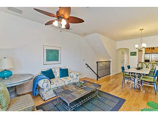 366 Forward Street, Unit E La Jolla, CA 92037 - Photo 3 of 23 View of Living Room and Dining Area, Beautiful upgraded hardwood floors