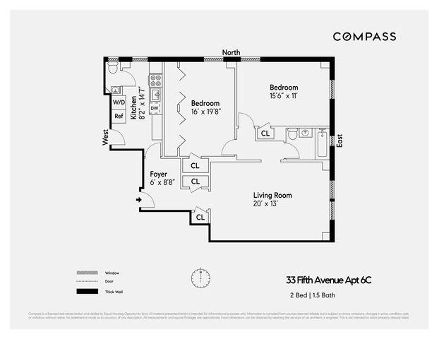$1,500,000 | 33 5th Avenue, Unit 6C | Greenwich Village