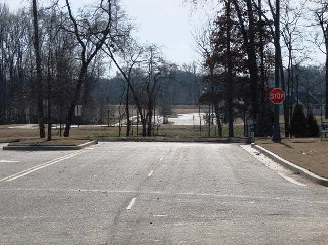 383 Shea Road Collierville, TN 38017 - Photo 25 of 25 View of Shea Road South from in front of Lot#1. Stop sign and median roundabout keeps what little traffic there is slow.