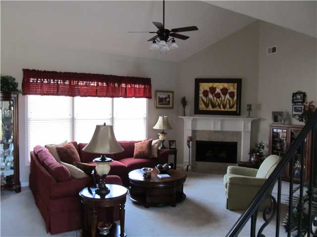 4771 Rainy Pass Road Collierville, TN 38017 - Photo 4 of 25 The 21x17 family room has vaulted ceilings, gas logs, lots of natural light, & neutral decor.