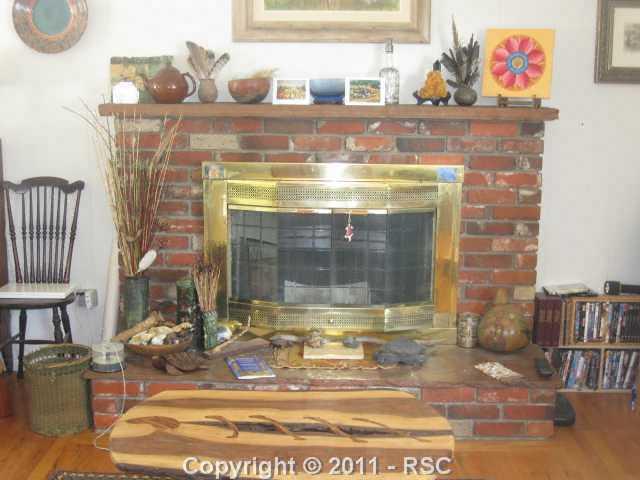 Gathering around the fireplace for a family night.