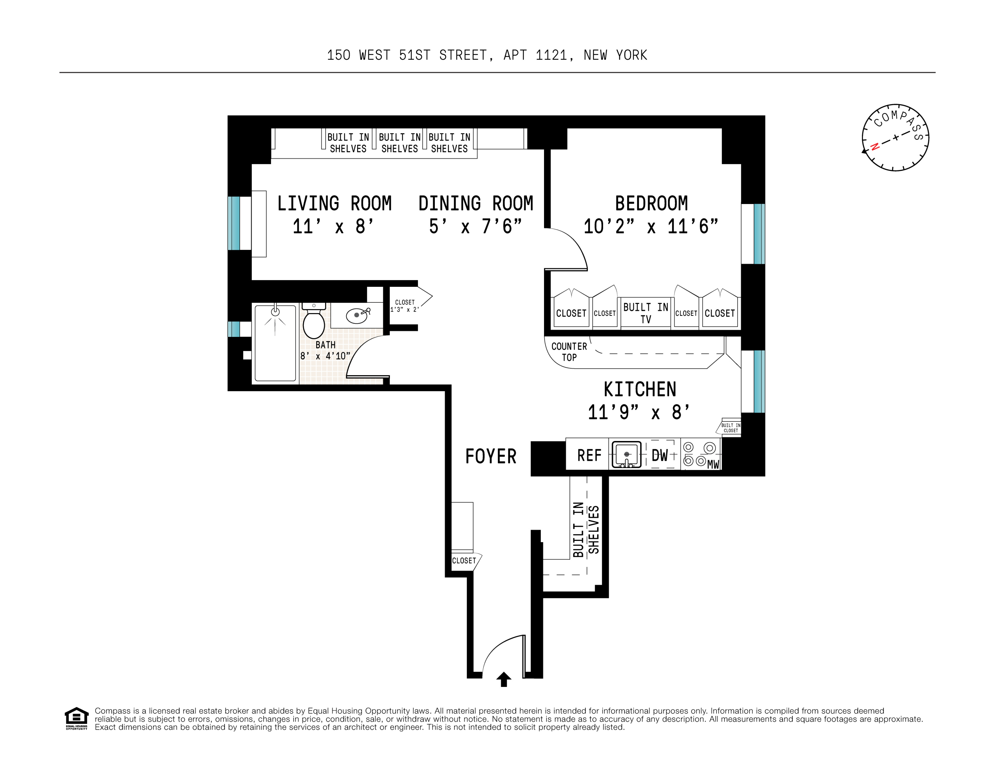 150 West 51st Street, Unit 1121 Manhattan, NY 10019 - Photo 7 of 7