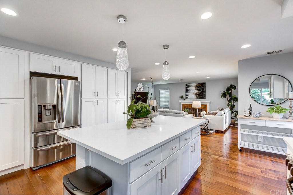 1000 Shadow Canyon Road Brea, CA 92821 - Photo 2 of 32 Quartz counters and Stainless French Door Refrigerator are sleek appointments.