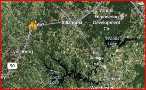 117 Smith Chapel Road Tullahoma, TN 37388 - Photo 6 of 18 Aerial view showing location