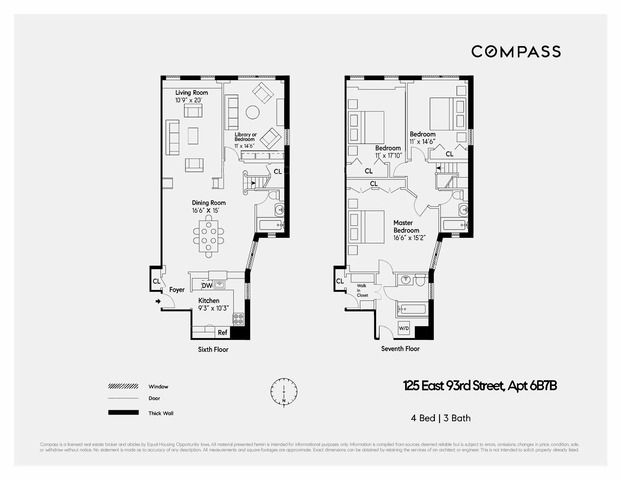$2,562,500 | 125 East 93rd Street, Unit 6B_7B | Upper East Side