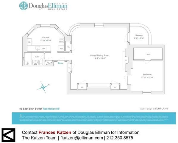 $1,795,000 | 35 East 68th Street, Unit 5B | Lenox Hill