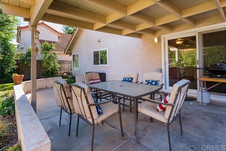 9251 Sombria Road Lakeside, CA 92040 - Photo 21 of 25 The covered, concrete patio is a great place for crafts with the kids!