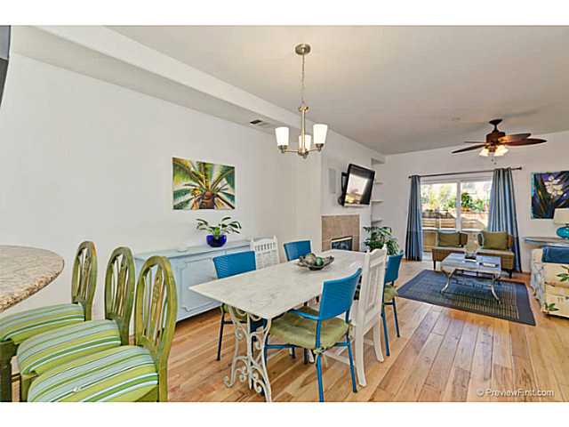 366 Forward Street, Unit E La Jolla, CA 92037 - Photo 6 of 23 View of Dining Area and Living Room from Kitchen