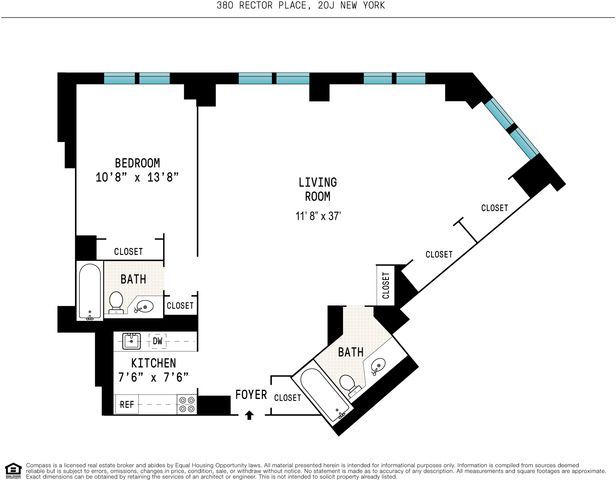 $1,325,000 | 380 Rector Place, Unit 20J | Battery Park City