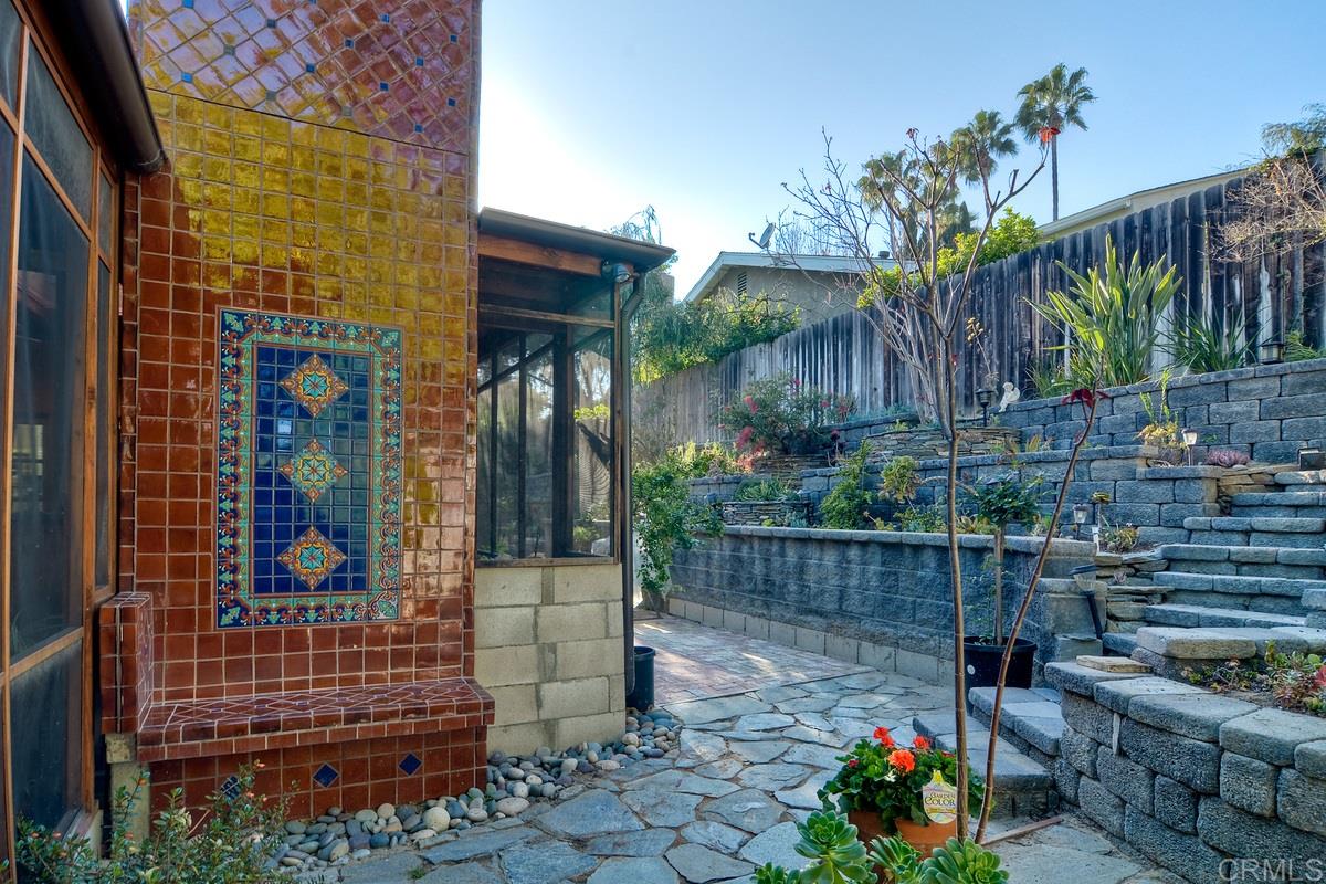2136 Pleasant Grove Road Encinitas, CA 92024 - Photo 23 of 25 Beautiful terraced gardens with rock and brick