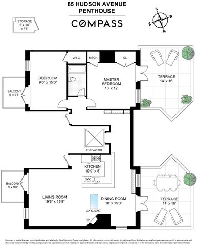 $1,565,000 | 85 Hudson Avenue, Unit PH | Vinegar Hill