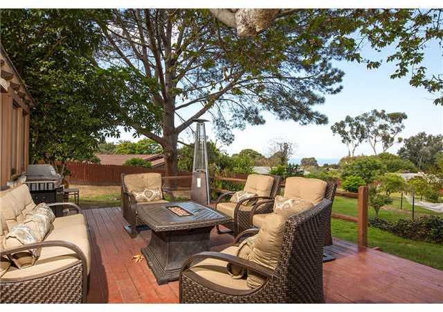 2810 Hidden Valley Road La Jolla, CA 92037 - Photo 11 of 19 Back yard deck overlooking orchard and ocean